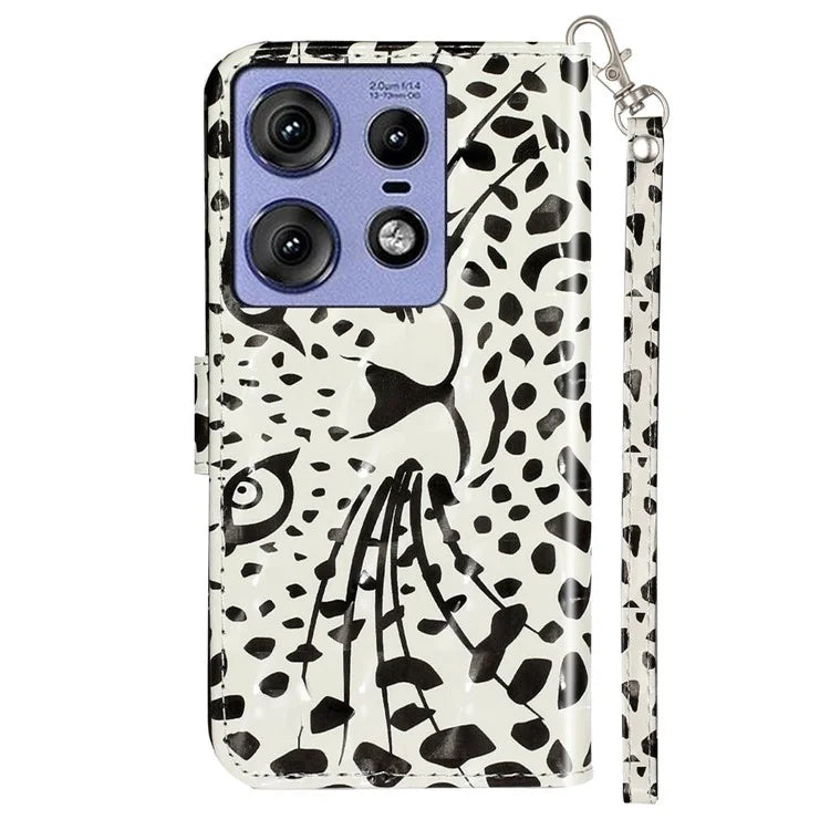 For Motorola Edge 50 Pro 5G Case 3D Pattern Printed Phone Leather Phone Cover