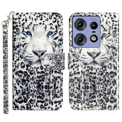 For Motorola Edge 50 Pro 5G Case 3D Pattern Printed Phone Leather Phone Cover