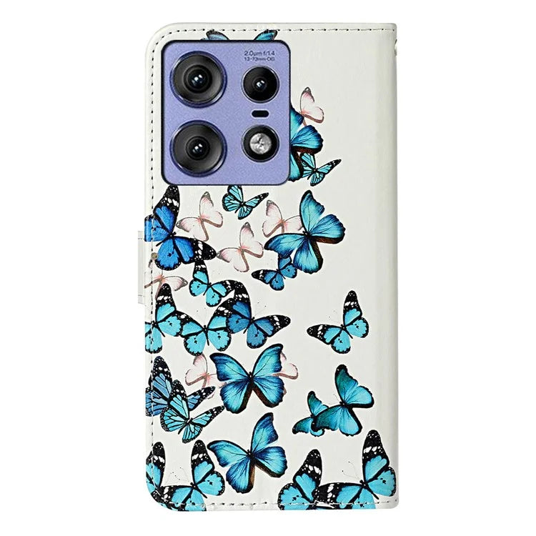 For Motorola Edge 50 Pro 5G Case Pattern PU Leather Flip Phone Cover