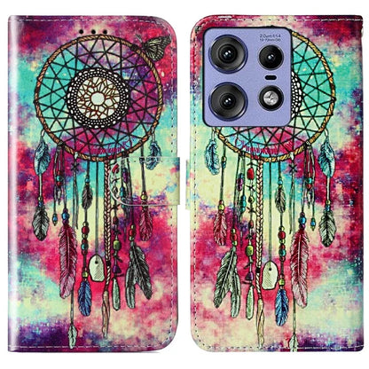 For Motorola Edge 50 Pro 5G Case Pattern PU Leather Flip Phone Cover