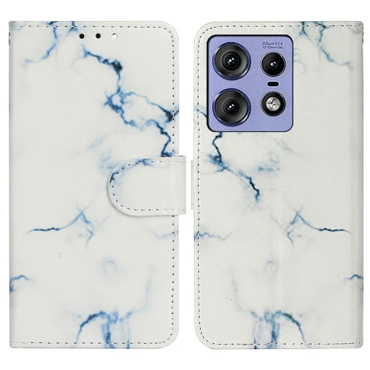 For Motorola Edge 50 Pro 5G Case Pattern PU Leather Flip Phone Cover