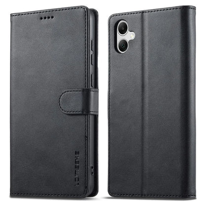 LC.IMEEKE For Samsung Galaxy A06 Case Calf Texture PU Leather Stand Wallet Phone Cover