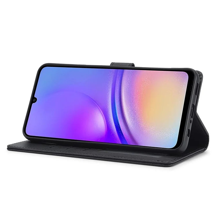 LC.IMEEKE For Samsung Galaxy A06 Case Calf Texture PU Leather Stand Wallet Phone Cover