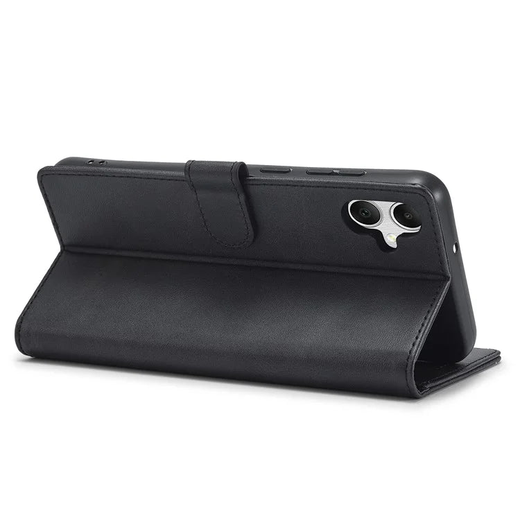 LC.IMEEKE For Samsung Galaxy A06 Case Calf Texture PU Leather Stand Wallet Phone Cover