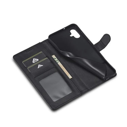 LC.IMEEKE For Samsung Galaxy A06 Case Calf Texture PU Leather Stand Wallet Phone Cover