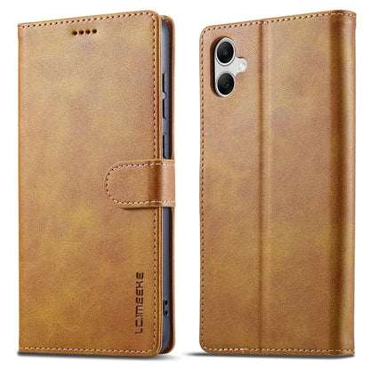 LC.IMEEKE For Samsung Galaxy A06 Case Calf Texture PU Leather Stand Wallet Phone Cover