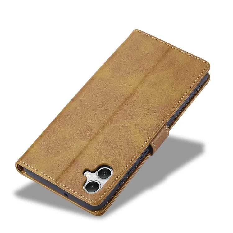 LC.IMEEKE For Samsung Galaxy A06 Case Calf Texture PU Leather Stand Wallet Phone Cover
