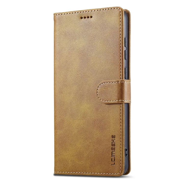 LC.IMEEKE For Samsung Galaxy A06 Case Calf Texture PU Leather Stand Wallet Phone Cover