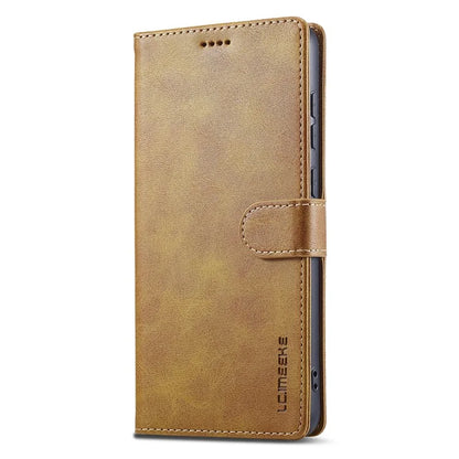 LC.IMEEKE For Samsung Galaxy A06 Case Calf Texture PU Leather Stand Wallet Phone Cover