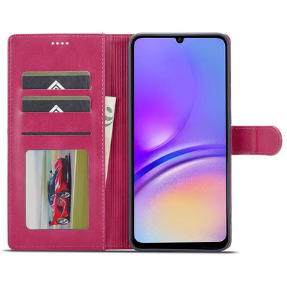 LC.IMEEKE For Samsung Galaxy A06 Case Calf Texture PU Leather Stand Wallet Phone Cover