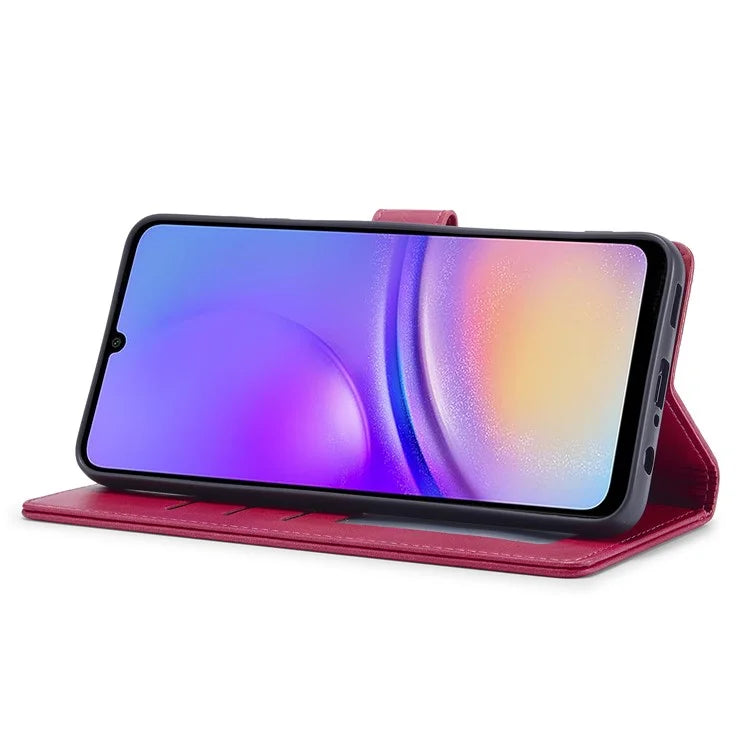 LC.IMEEKE For Samsung Galaxy A06 Case Calf Texture PU Leather Stand Wallet Phone Cover