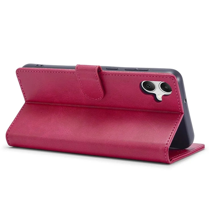 LC.IMEEKE For Samsung Galaxy A06 Case Calf Texture PU Leather Stand Wallet Phone Cover