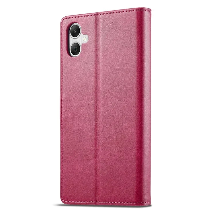 LC.IMEEKE For Samsung Galaxy A06 Case Calf Texture PU Leather Stand Wallet Phone Cover