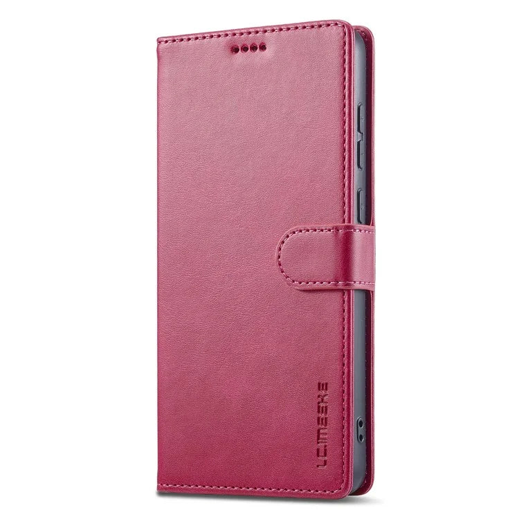 LC.IMEEKE For Samsung Galaxy A06 Case Calf Texture PU Leather Stand Wallet Phone Cover