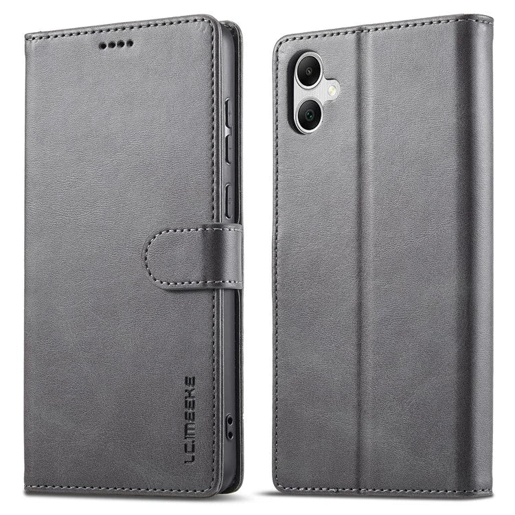LC.IMEEKE For Samsung Galaxy A06 Case Calf Texture PU Leather Stand Wallet Phone Cover