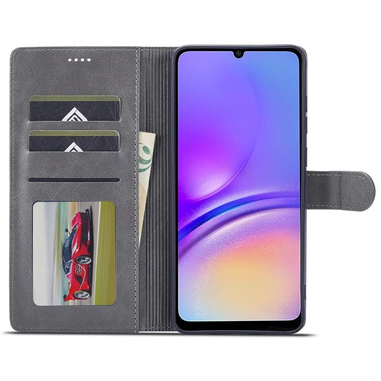 LC.IMEEKE For Samsung Galaxy A06 Case Calf Texture PU Leather Stand Wallet Phone Cover