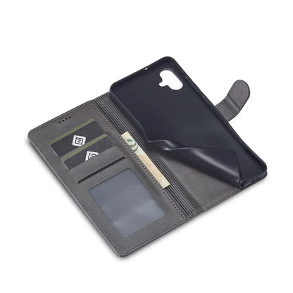 LC.IMEEKE For Samsung Galaxy A06 Case Calf Texture PU Leather Stand Wallet Phone Cover