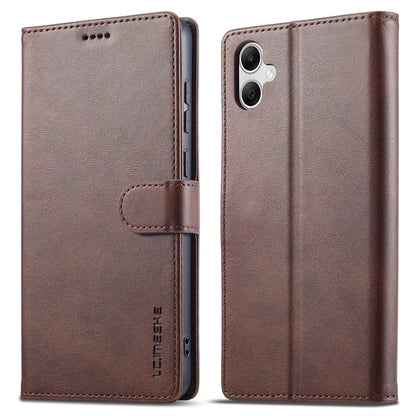 LC.IMEEKE For Samsung Galaxy A06 Case Calf Texture PU Leather Stand Wallet Phone Cover