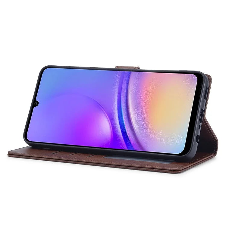 LC.IMEEKE For Samsung Galaxy A06 Case Calf Texture PU Leather Stand Wallet Phone Cover