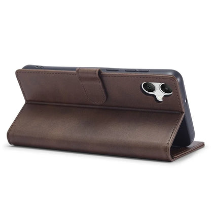 LC.IMEEKE For Samsung Galaxy A06 Case Calf Texture PU Leather Stand Wallet Phone Cover