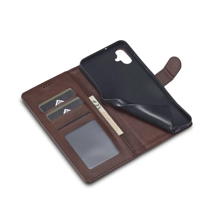 LC.IMEEKE For Samsung Galaxy A06 Case Calf Texture PU Leather Stand Wallet Phone Cover