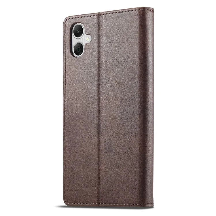 LC.IMEEKE For Samsung Galaxy A06 Case Calf Texture PU Leather Stand Wallet Phone Cover