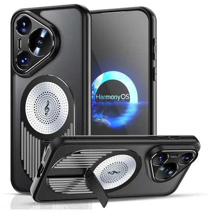 For Huawei Pura 70 Pro+ / Pura 70 Pro Case Compatible with MagSafe Heat Dissipation Aromatherapy Kickstand Silicone+PC Phone Cover