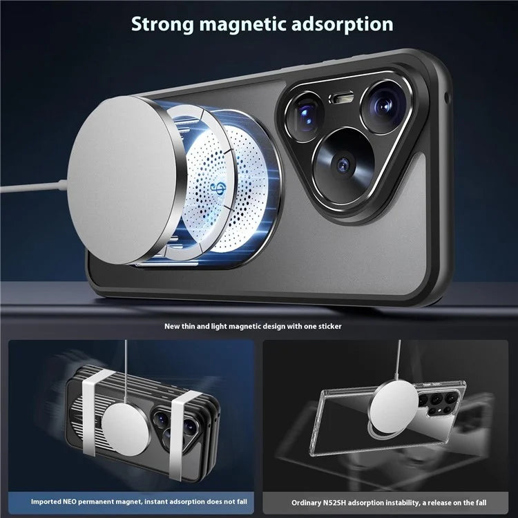 For Huawei Pura 70 Pro+ / Pura 70 Pro Case Compatible with MagSafe Heat Dissipation Aromatherapy Kickstand Silicone+PC Phone Cover