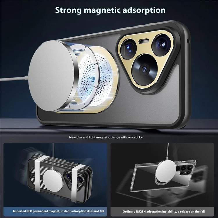 For Huawei Pura 70 Pro+ / Pura 70 Pro Case Compatible with MagSafe Heat Dissipation Aromatherapy Kickstand Silicone+PC Phone Cover