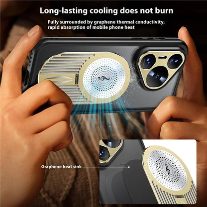 For Huawei Pura 70 Pro+ / Pura 70 Pro Case Compatible with MagSafe Heat Dissipation Aromatherapy Kickstand Silicone+PC Phone Cover