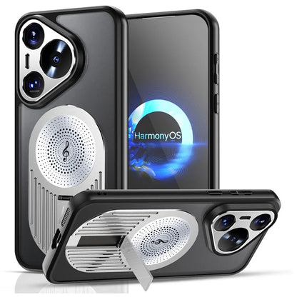 For Huawei Pura 70 Pro+ / Pura 70 Pro Case Compatible with MagSafe Heat Dissipation Aromatherapy Kickstand Silicone+PC Phone Cover