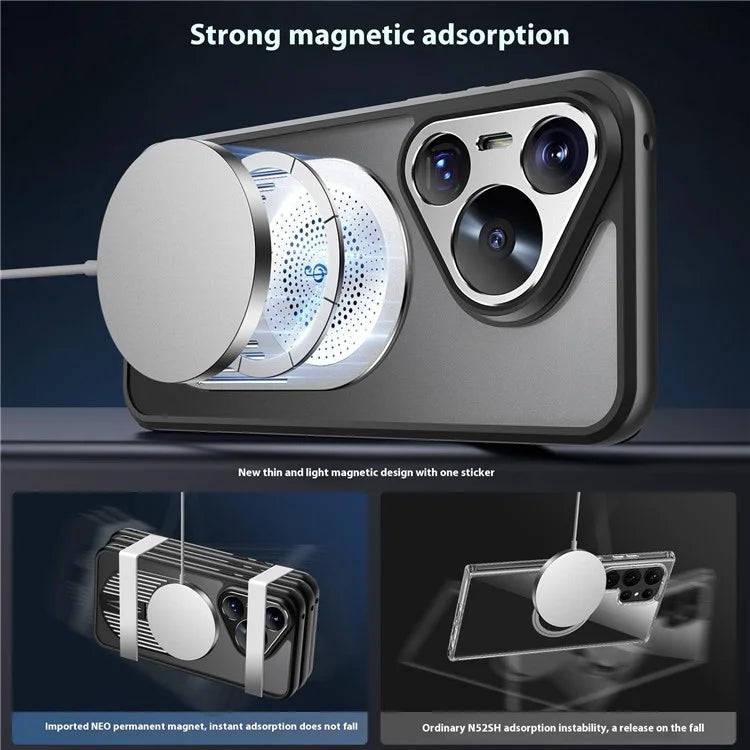 For Huawei Pura 70 Pro+ / Pura 70 Pro Case Compatible with MagSafe Heat Dissipation Aromatherapy Kickstand Silicone+PC Phone Cover
