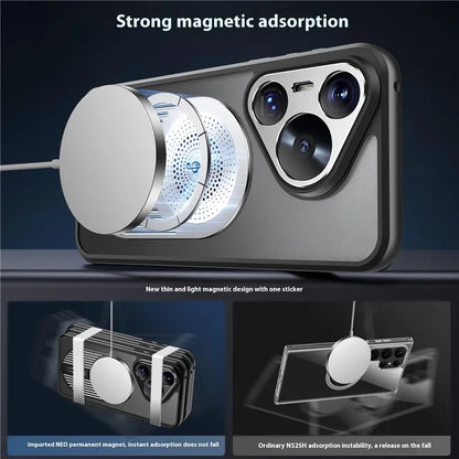 For Huawei Pura 70 Pro+ / Pura 70 Pro Case Compatible with MagSafe Heat Dissipation Aromatherapy Kickstand Silicone+PC Phone Cover