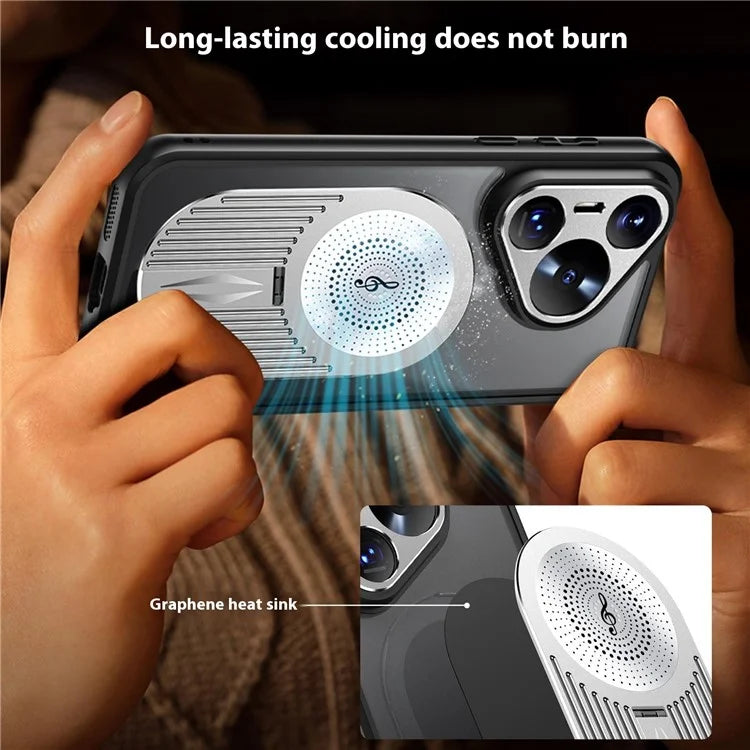 For Huawei Pura 70 Pro+ / Pura 70 Pro Case Compatible with MagSafe Heat Dissipation Aromatherapy Kickstand Silicone+PC Phone Cover