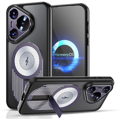 For Huawei Pura 70 Pro+ / Pura 70 Pro Case Compatible with MagSafe Heat Dissipation Aromatherapy Kickstand Silicone+PC Phone Cover