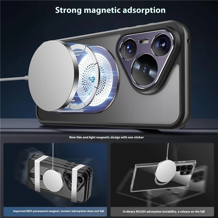 For Huawei Pura 70 Pro+ / Pura 70 Pro Case Compatible with MagSafe Heat Dissipation Aromatherapy Kickstand Silicone+PC Phone Cover