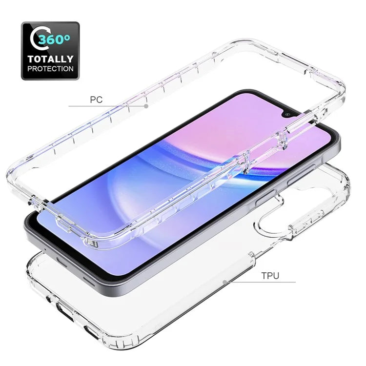 For Samsung Galaxy A16 5G Case TPU+PC 2-in-1 Drop-Proof Clear Phone Cover