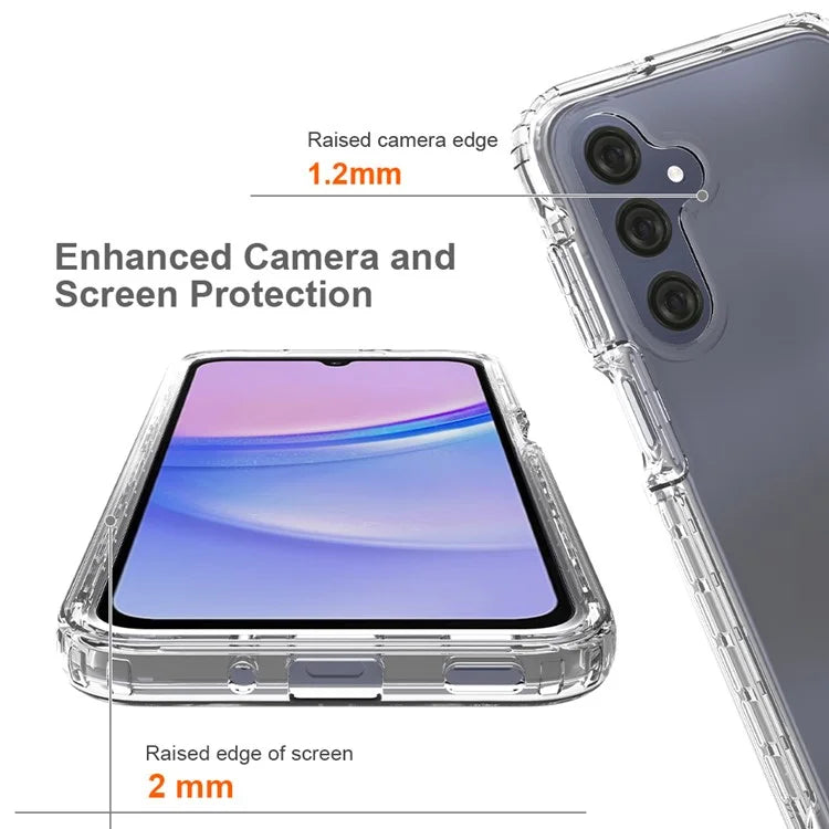 For Samsung Galaxy A16 5G Case TPU+PC 2-in-1 Drop-Proof Clear Phone Cover