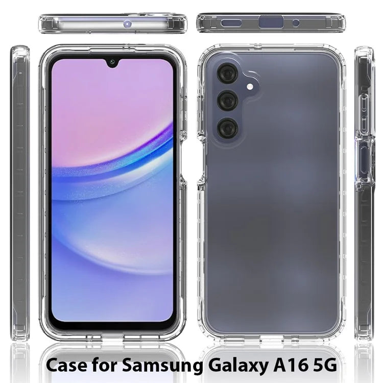 For Samsung Galaxy A16 5G Case TPU+PC 2-in-1 Drop-Proof Clear Phone Cover