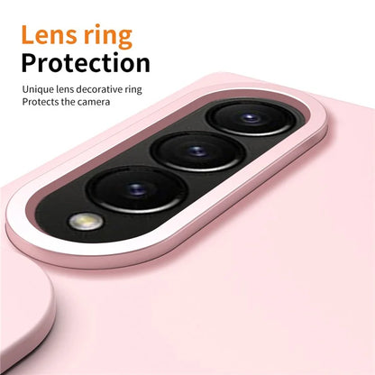 For Samsung Galaxy Z Fold3 5G Case Kickstand Wristband PC Phone Cover with Tempered Glass Film