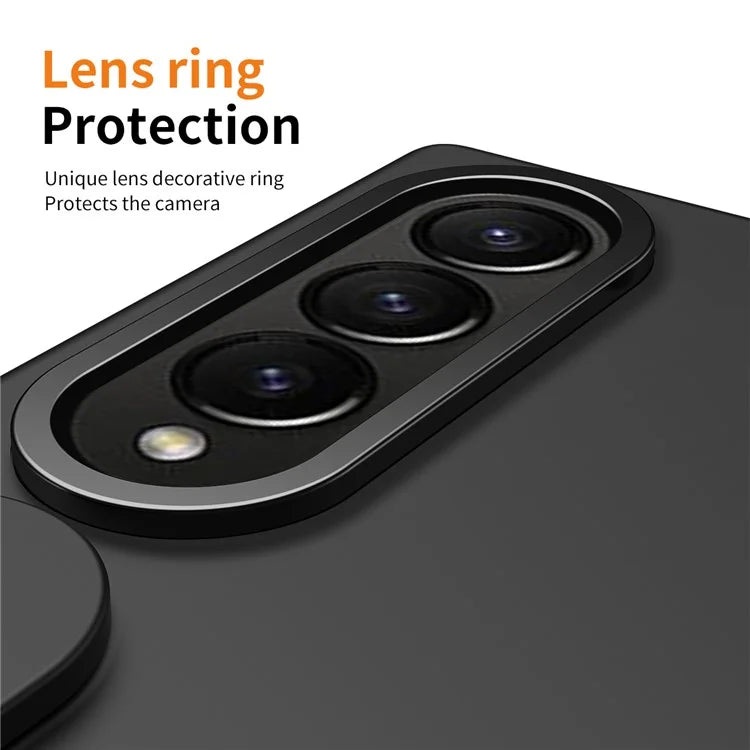 For Samsung Galaxy Z Fold3 5G Case Kickstand Wristband PC Phone Cover with Tempered Glass Film