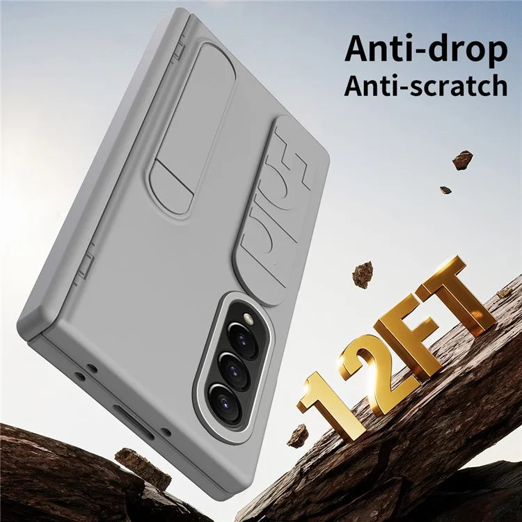 For Samsung Galaxy Z Fold3 5G Case Kickstand Wristband PC Phone Cover with Tempered Glass Film