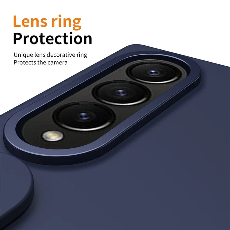 For Samsung Galaxy Z Fold3 5G Case Kickstand Wristband PC Phone Cover with Tempered Glass Film