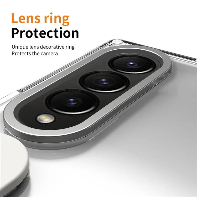 For Samsung Galaxy Z Fold3 5G Case Kickstand Wristband PC Phone Cover with Tempered Glass Film