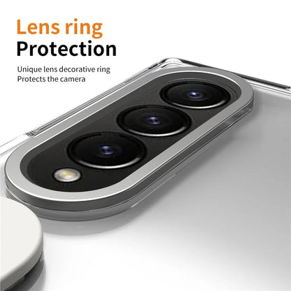For Samsung Galaxy Z Fold3 5G Case Kickstand Wristband PC Phone Cover with Tempered Glass Film