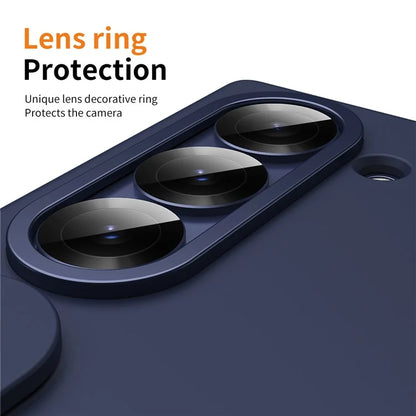 For Samsung Galaxy Z Fold5 5G Case Kickstand Wristband PC Phone Cover with Tempered Glass Film