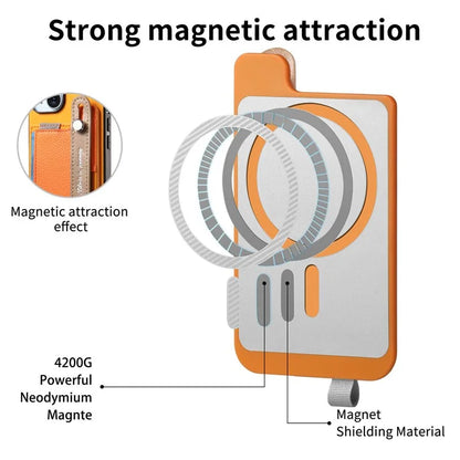 For iPhone 16 Pro Max Case Wristband Kickstand Leather+TPU Phone Cover Detachable Card Holder