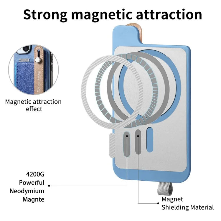 For iPhone 16 Pro Max Case Wristband Kickstand Leather+TPU Phone Cover Detachable Card Holder
