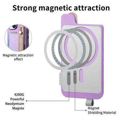 For iPhone 16 Pro Max Case Wristband Kickstand Leather+TPU Phone Cover Detachable Card Holder
