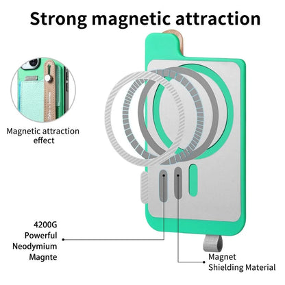 For iPhone 16 Pro Max Case Wristband Kickstand Leather+TPU Phone Cover Detachable Card Holder